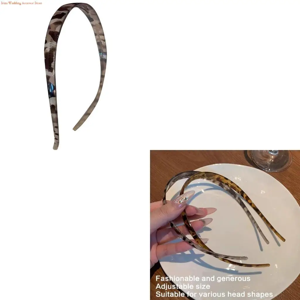 G92D Sunglasses Headbands Make-up Hair Hoop Headbands Leopard Print Hair Hoop Versatile Slip-resistant Plain Headband