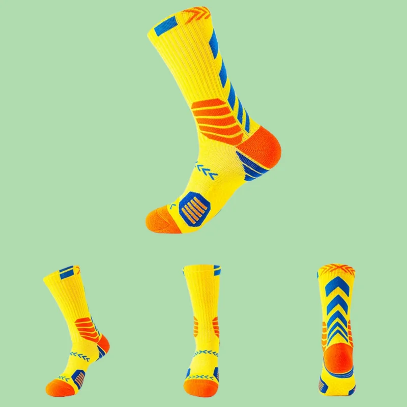 Chaussettes de basket-ball longues de haute qualité pour hommes, chaussettes de sport professionnelles, chaussettes décontractées Elite, chaussettes d'astronomie, contraste de documents, 3/6 paires