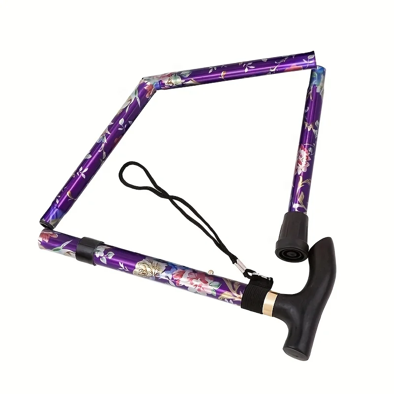 5-section folding printed cane
