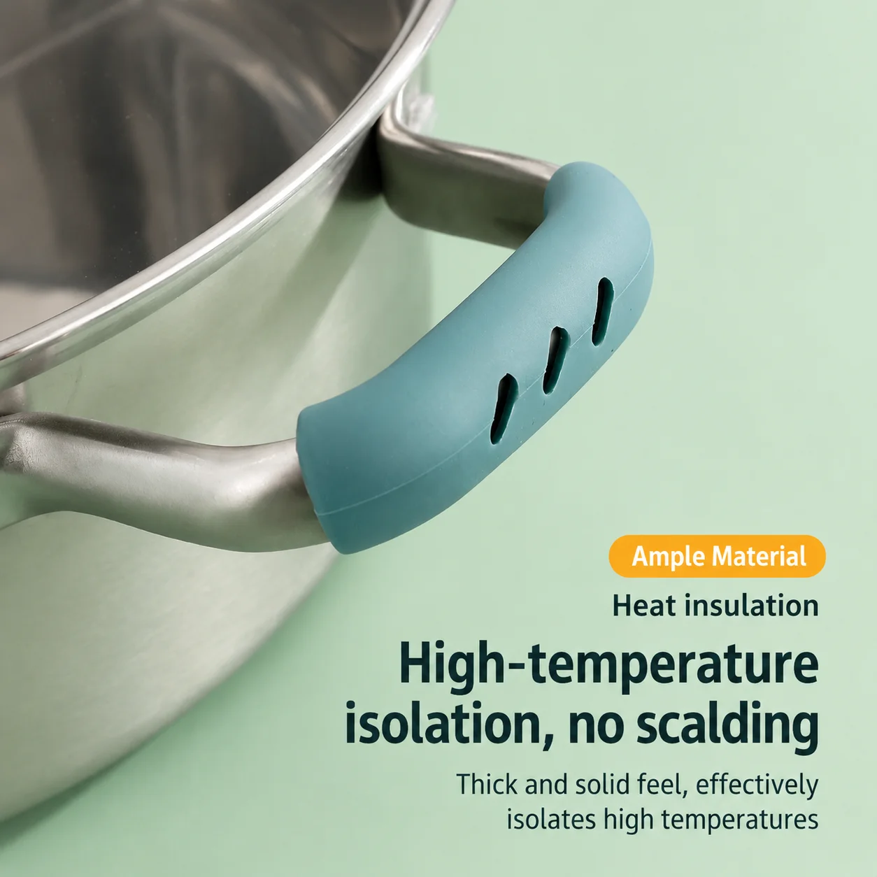 Silicone pot handle and ear covers  high-temperature resistant  wear-resistant pot lid handle covers  handle heat insulation  an