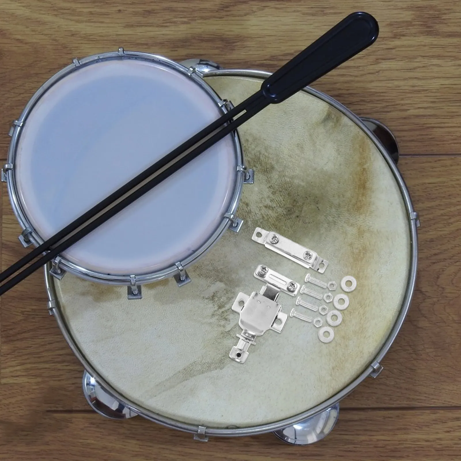 

Snare Drum Clutch Positioning Tool Set Screws Nut Gasket Silver Metal Drum Accessories Stage Performance Easy Tone Adjustment