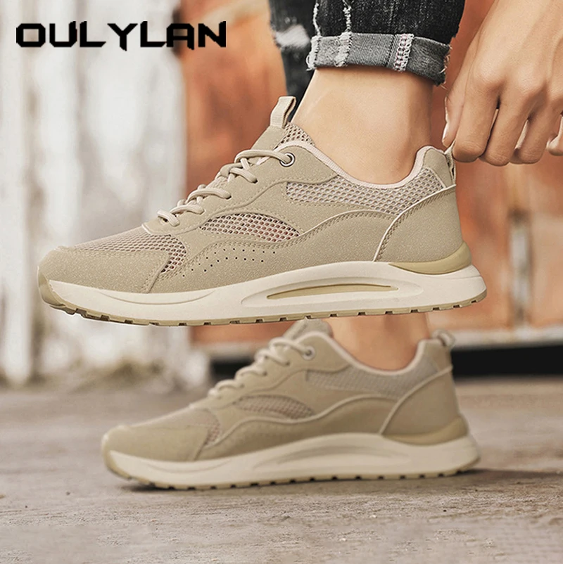 

Oulylan легкие дышащие сетчатые кроссовки уличная обувь для бега на толстой подошве летняя модная повседневная обувь для мужчин