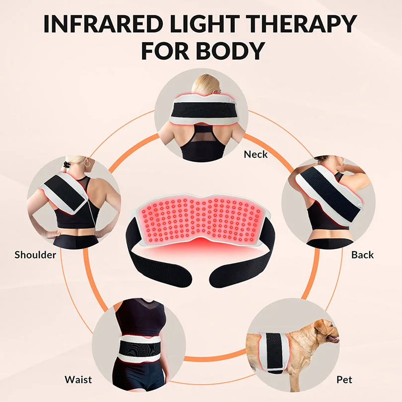 

940nm 660nm 850nm Best Red Light Therapy Belt Back Brace for Slipped Disc Weight Loss Fat Burning Slimming and Body Pain Relief