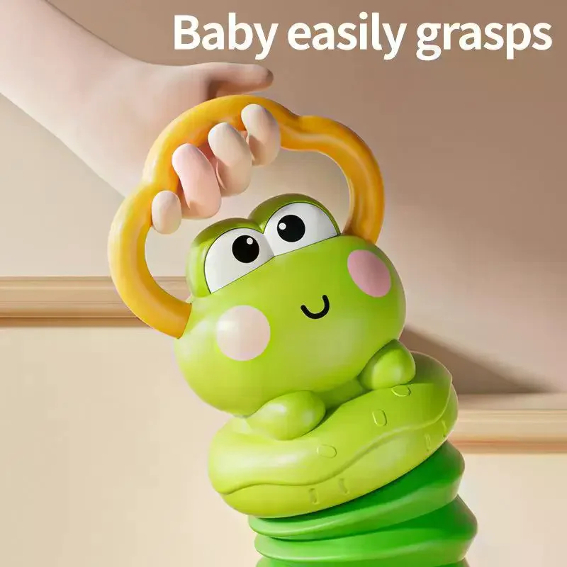 Baby Frog Accordion Sensory Toy Soft Sound Textured Surface For Toddlers Multi-Sensory Early Development Play