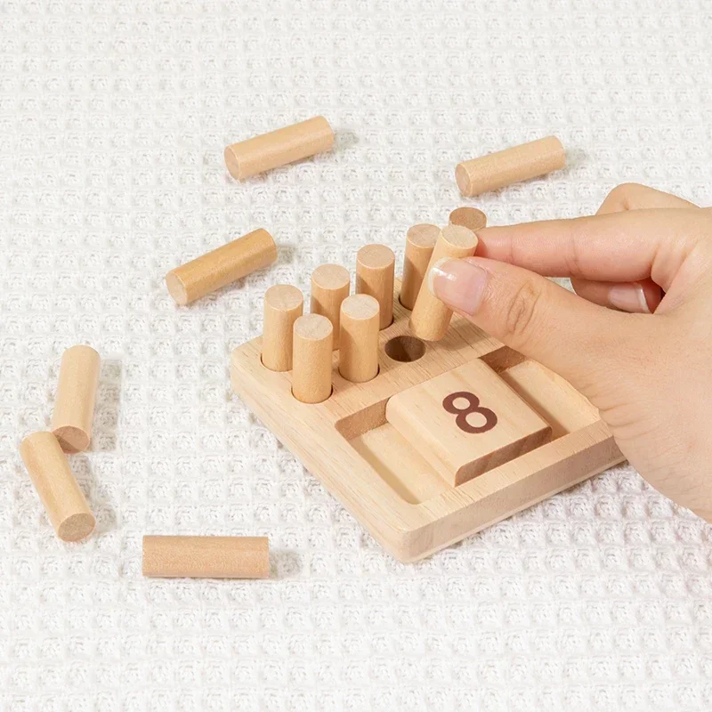 Children Montessori Wooden Sensory Math Board Stick Counting Matching Number Blocks Preschool Learning Educational Toys Toddlers