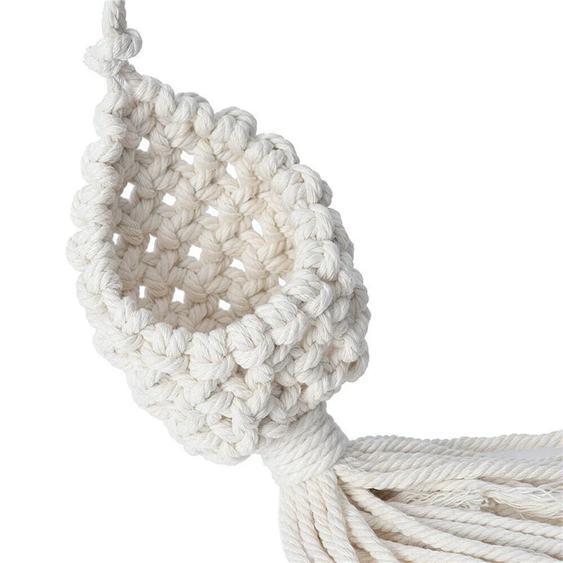 

10X Boho Macrame Air Plant Hanger Tillandsia Hanging Basket Rope Holder Flower Home Decor (13CM)
