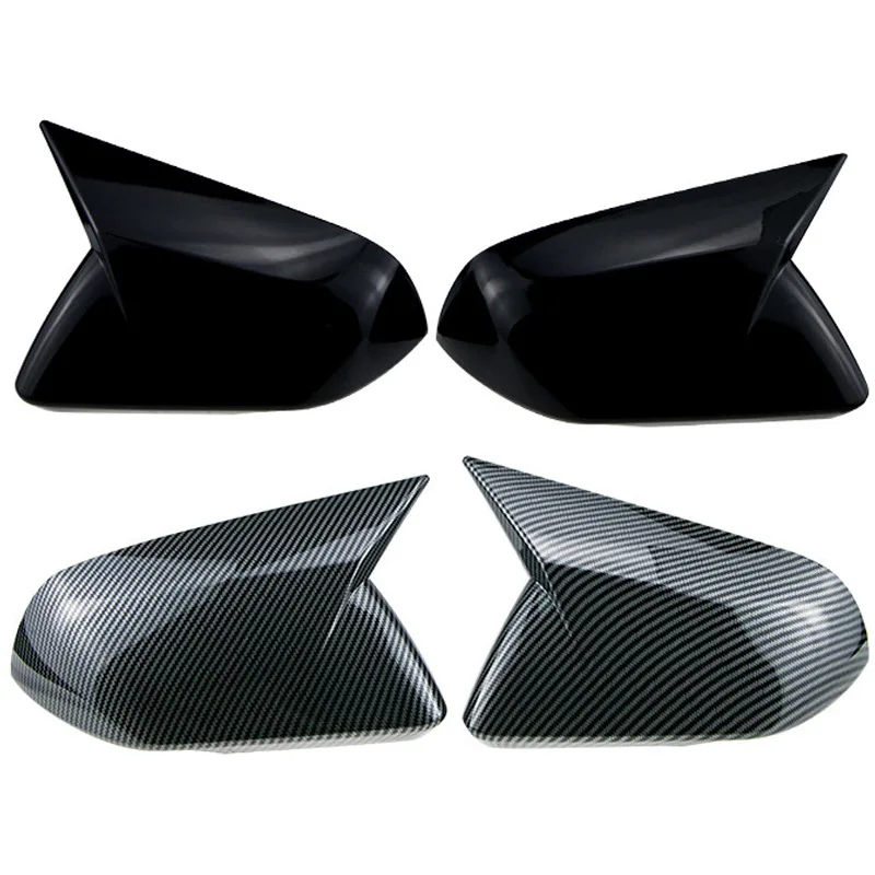 لسيارة فورد موستانج غلاف مرآة عكسي قياسي أمريكي، غطاء مرآة الرؤية الخلفية على شكل قرن لصق الديكور #5