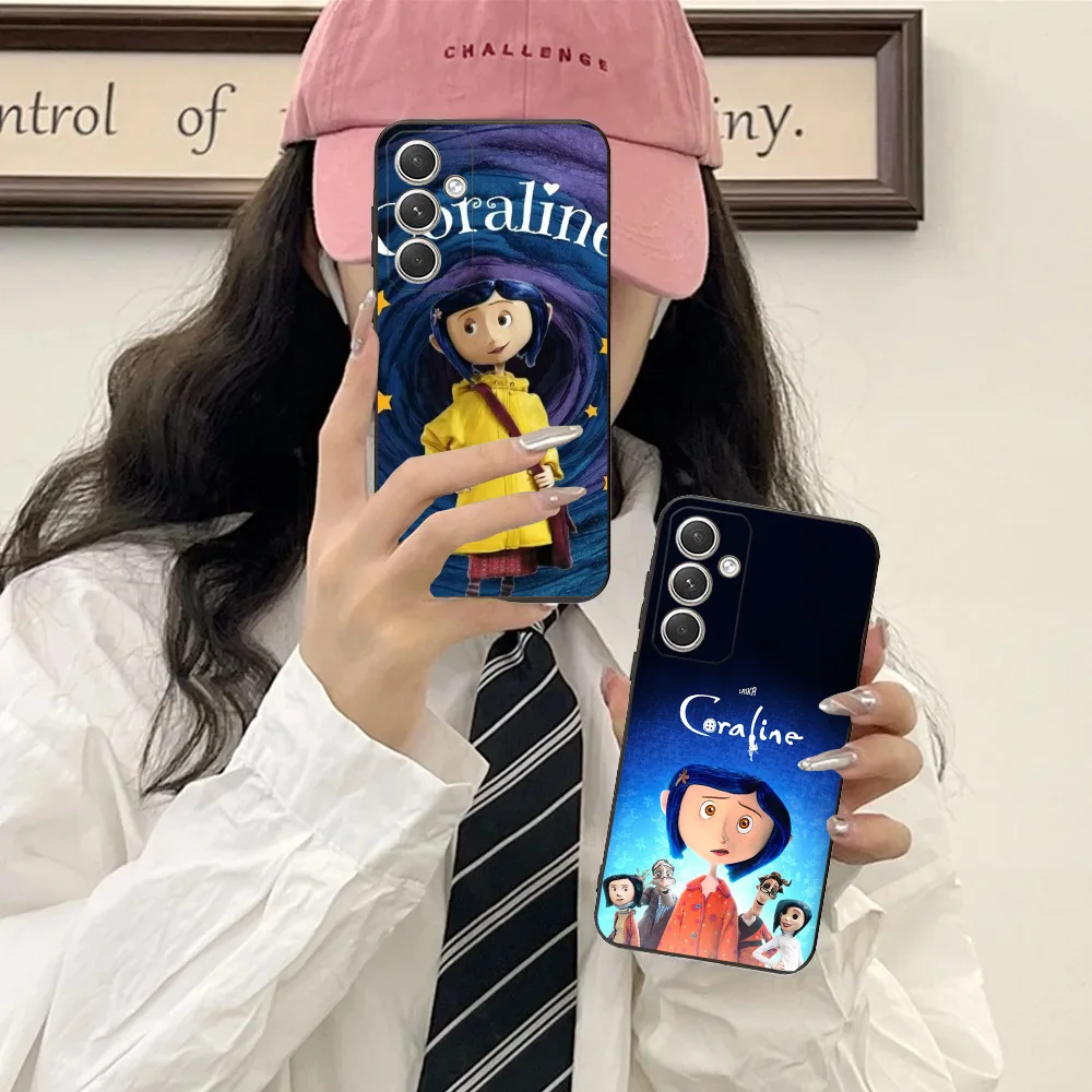 C-Coraline And The Magic Door Phone Case For Samsung Galaxy A20,A21s,A22,A31,A32,A52,A53,A72,73,A80,A91Soft Black Cover