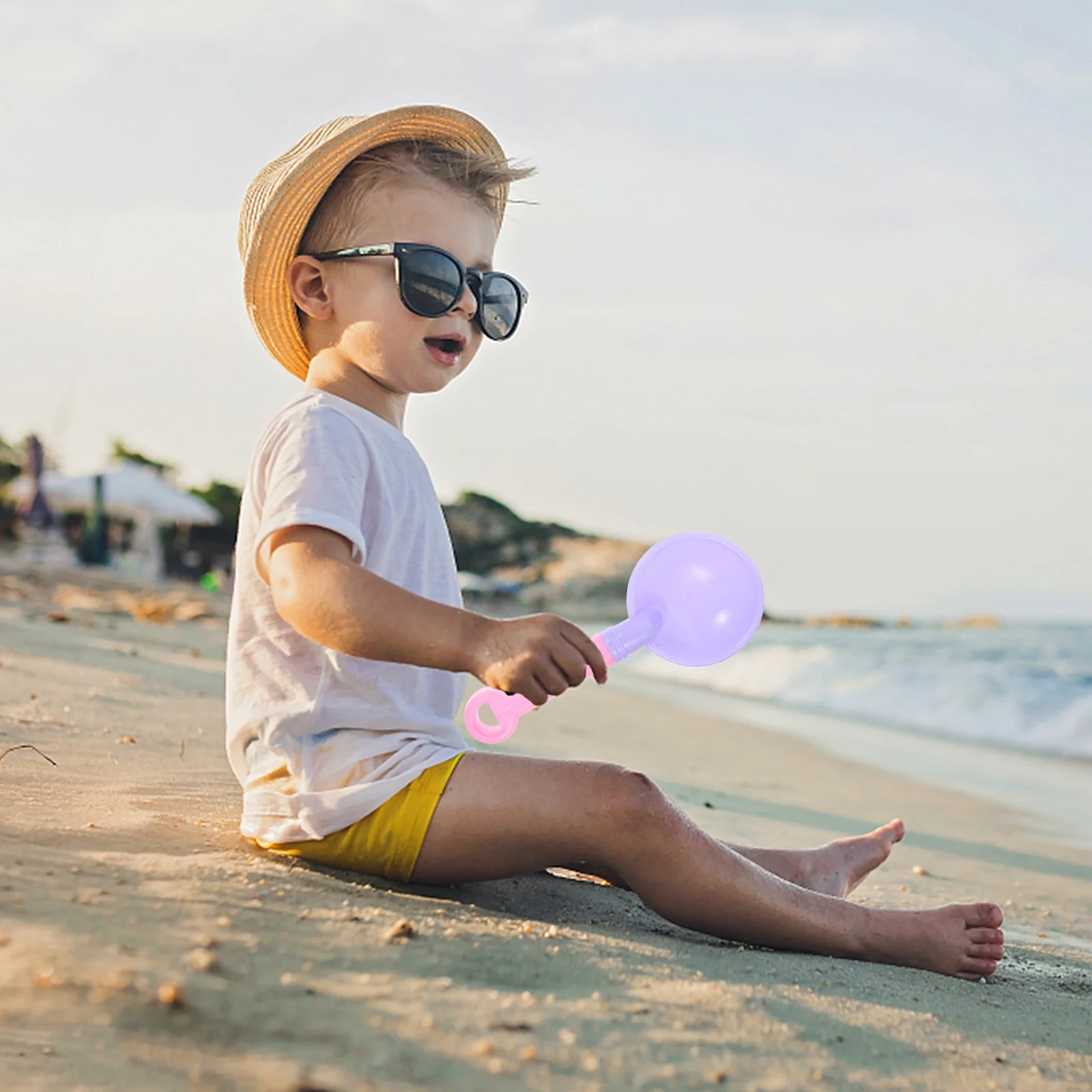 1 Set mainan pasir pantai Set alat pantai pasir anak-anak alat berkebun kesukaan pesta pantai mainan pasir sekop