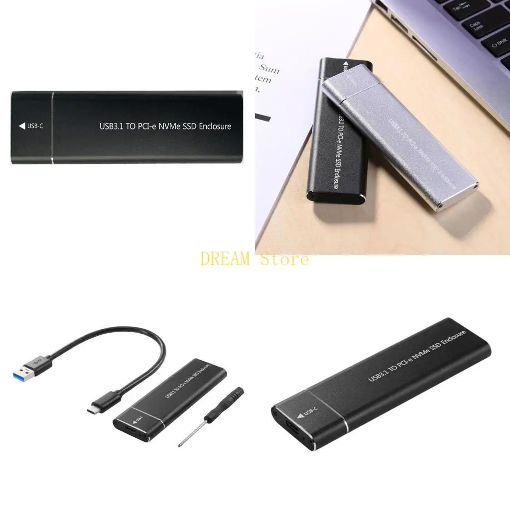 

USB3.1 Type-C to M.2 for M-Key NVMe SSD Box Enclosure Supports 2242/2260mm/2280m best sale