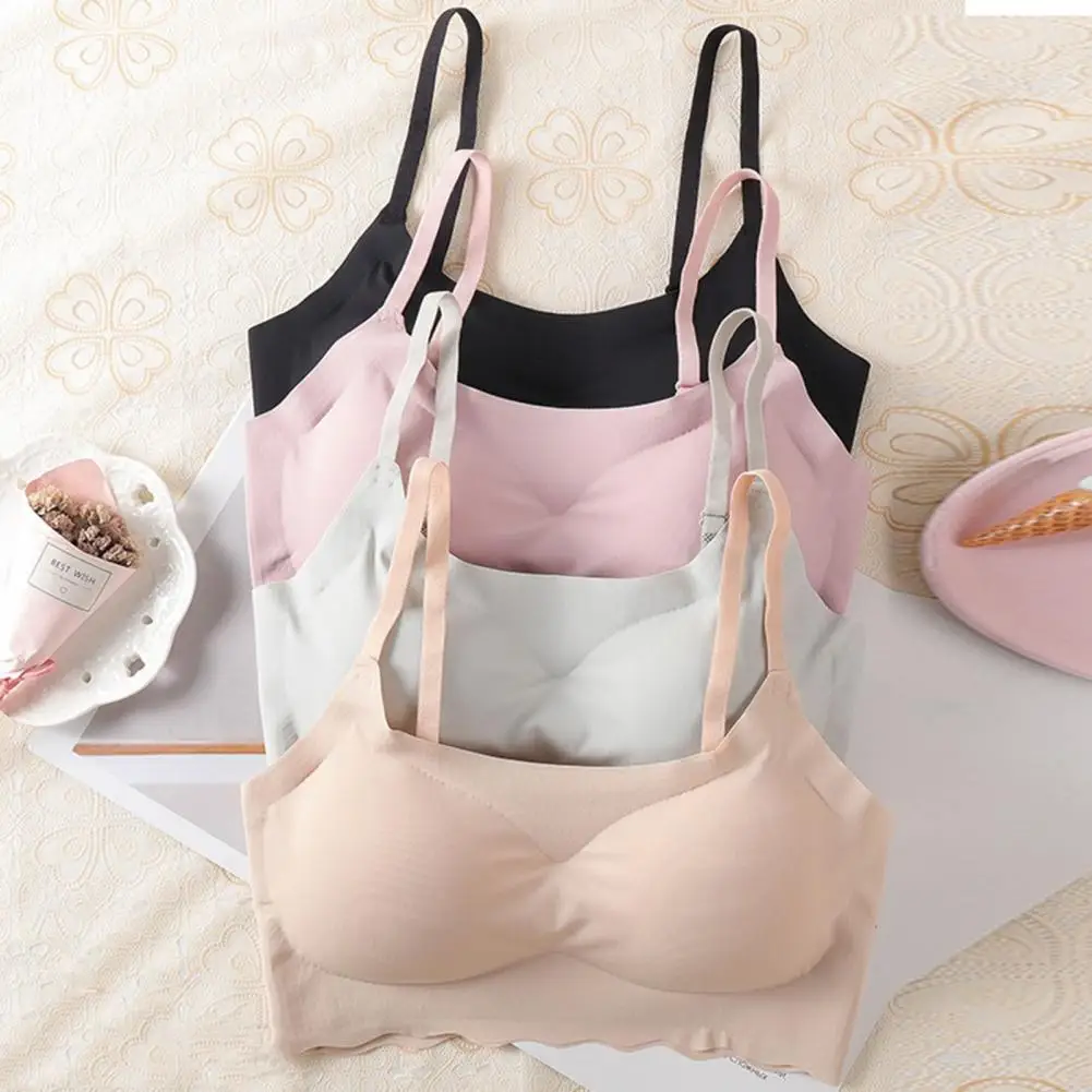 No Steel Ring Bra Seamless Adjustable Strap Women's Yoga Bra with Maximum Comfort Shockproof Push-up Support for Daily Wear