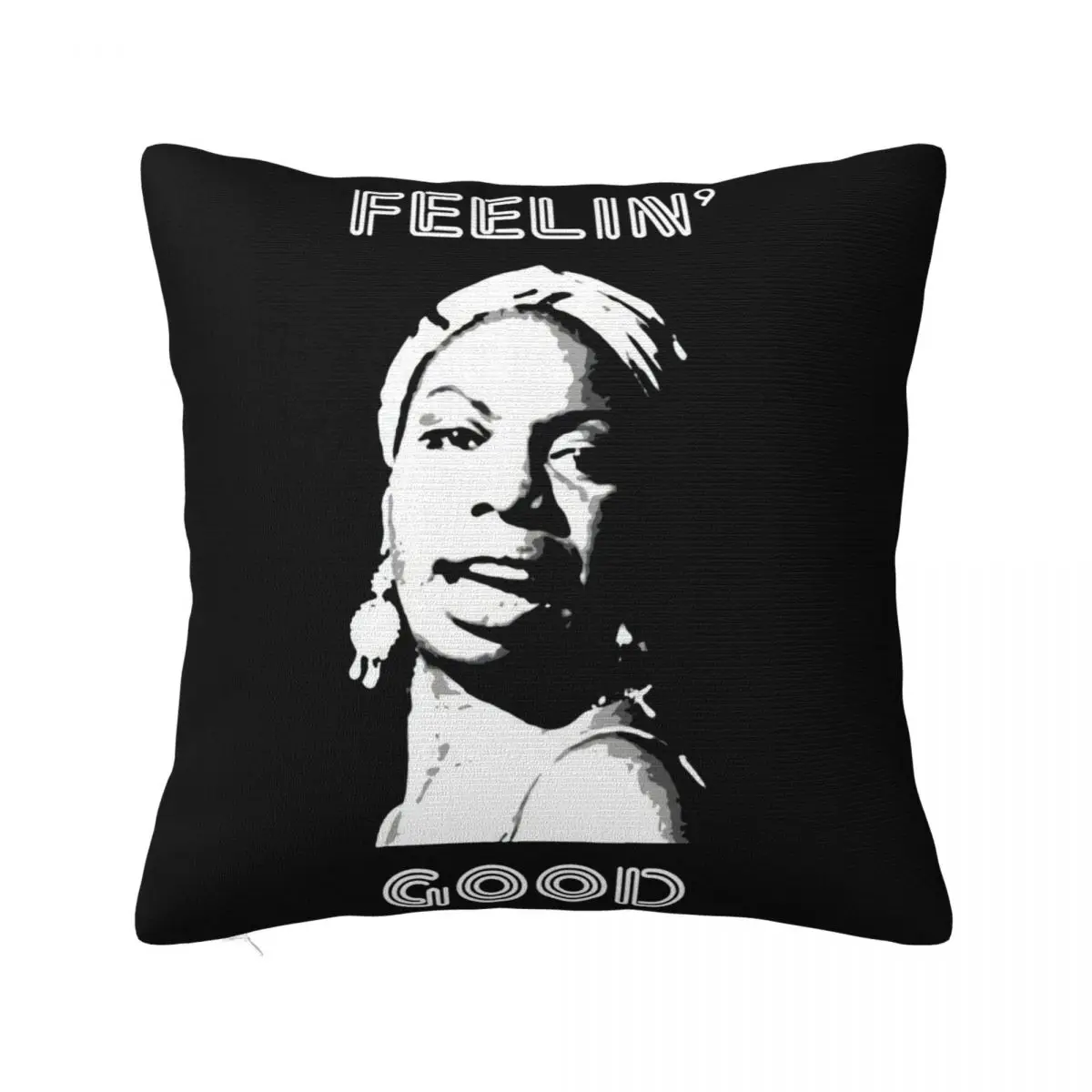 Nina Simone Feelin Good Mens Jazz Soul Blues Legend Rock More Colors Printing Cotton Slogan Pillow Case