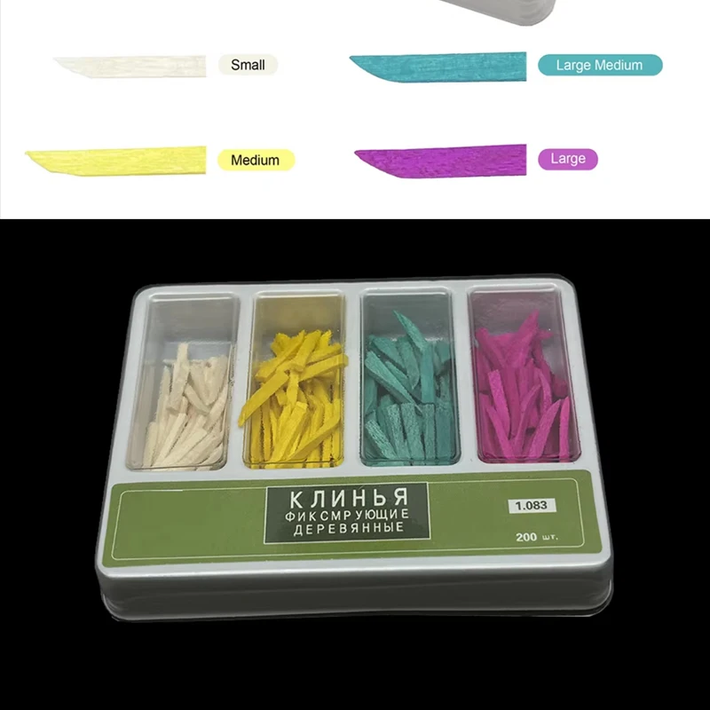 

200 шт., стоматологические крепления, деревянные клинья, клинья для зазора между зубами, одноразовые реставрационные межзубные клинья, стоматологические инструменты