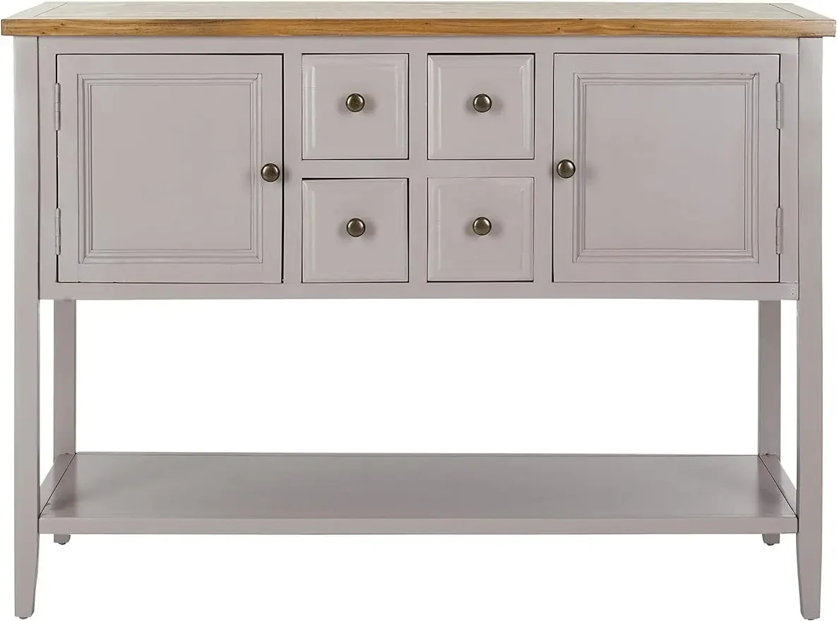 American Homes Collection Charlotte Quartz Grey Sideboard