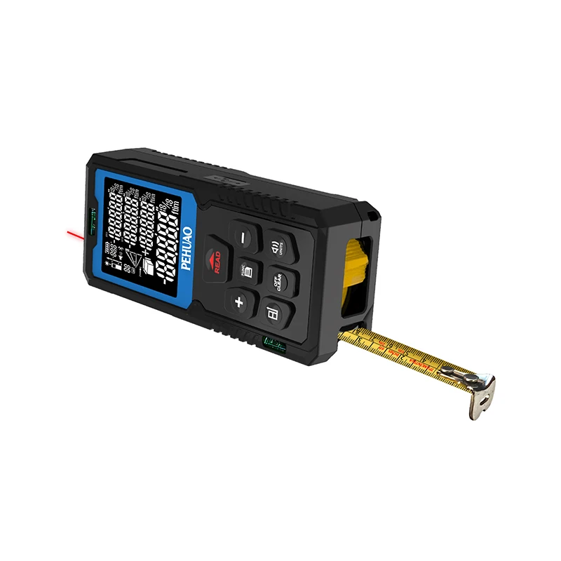 2-in-1Laser Measuring Tool,165Ft Digital Laser Measurement & 2M/6Ft Measuring Tape, USB-C Rechargeable,Multiple Measurement Mode