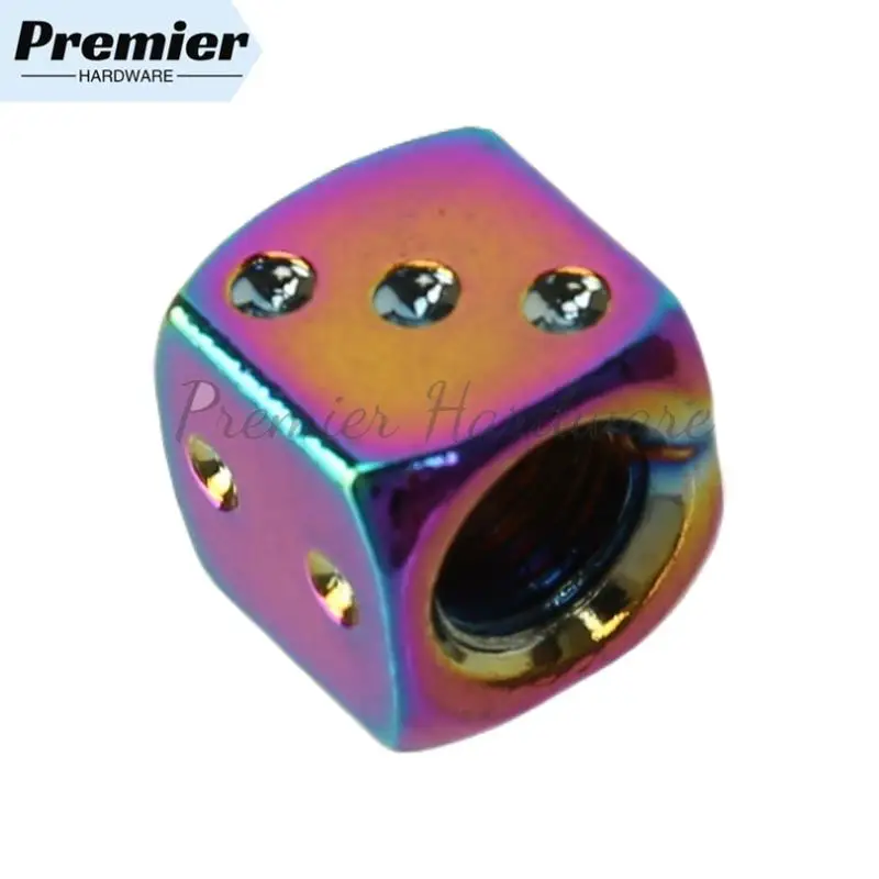 Universal Fit Aluminum Valve Stem Caps,  Dice Style Car Wheel Tire Valve Caps