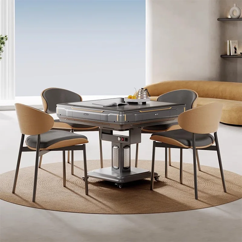 

Italian Minimalist Mahjong Tables Nordic Automatic Shuffling Mahjong Board Game Dining Table Electric Foldable Furniture FYMT