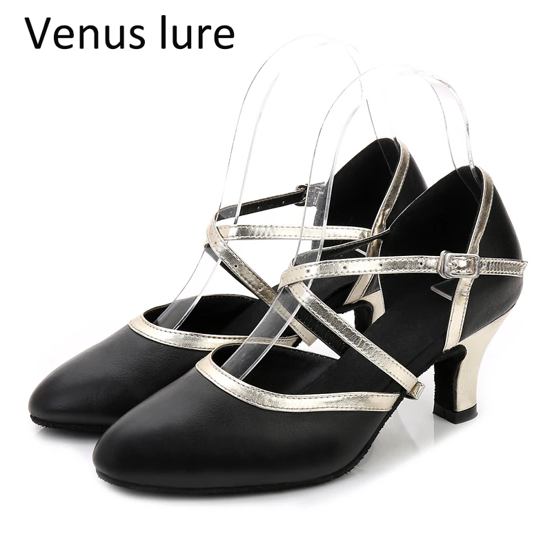 Customized Venus Lure Jazz Dance Shoes for Women Low Heeled PU Leather 6.3CM Height