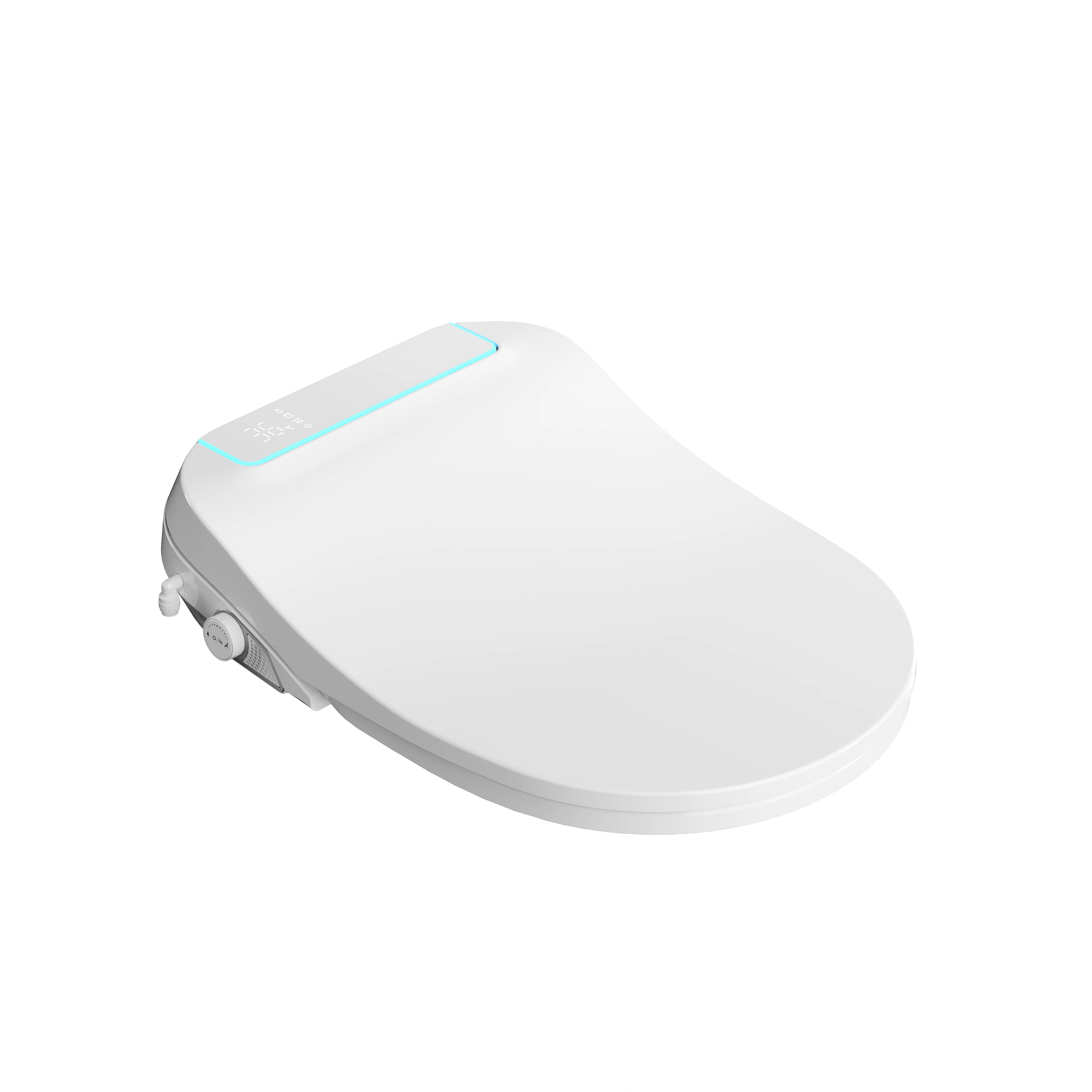 

EU Standard Plug Smart Toilet Seat/Cover Plate Remote Control Soft Close Bidet Compatible in White