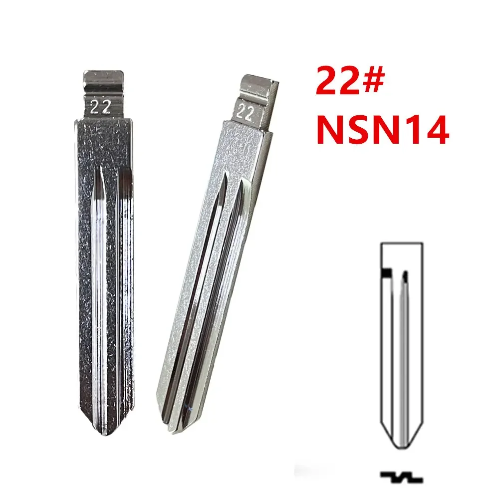 

10 шт./лот # 22 NSN14 KD/VVDI заготовки для дистанционного ключа для Nissan TIIDA Renault Subaru Infiniti, необрезанные откидные заготовки для автомобильных ключей