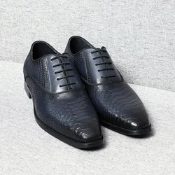 2026 Classic Luxury Designer Newest Men Dress Shoes Handmade Genuine Leather Lace-up Fashion Business Oxford Formal Suits Shoe