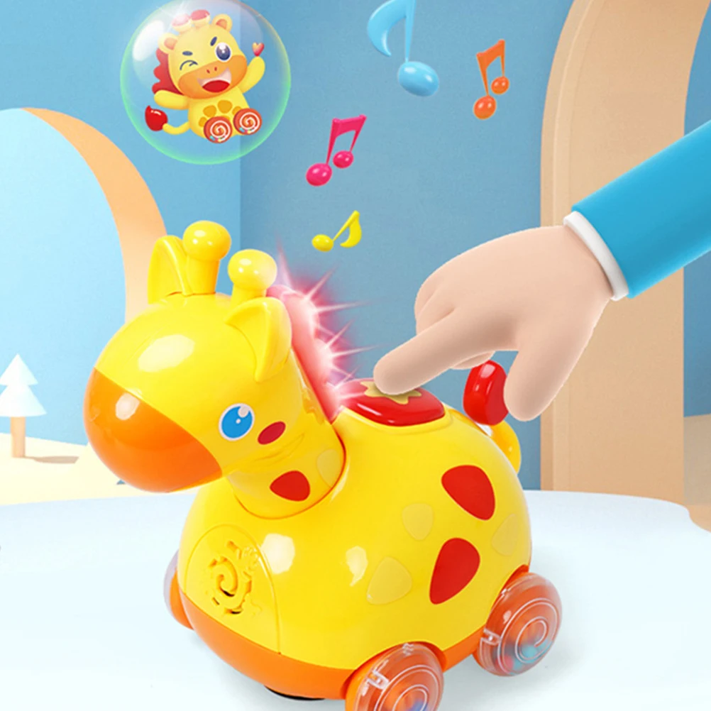 

Multifunctional Giraffe Crawling Toy 360 Degree Swivel Wheels Promotes Physical Activity Baby Cognitive Plaything