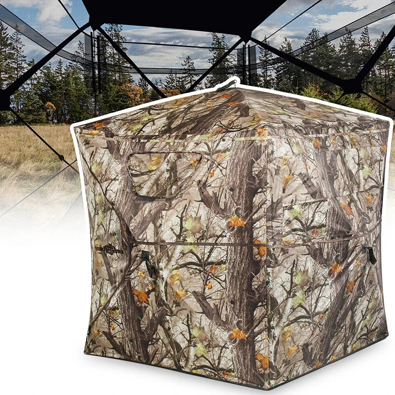 

Hunting Camouflage Tent Portable Light Weight 270 Degree Unobstructed Viewing Angle Tourist Equipment 2-3Persons Outdoor Camping