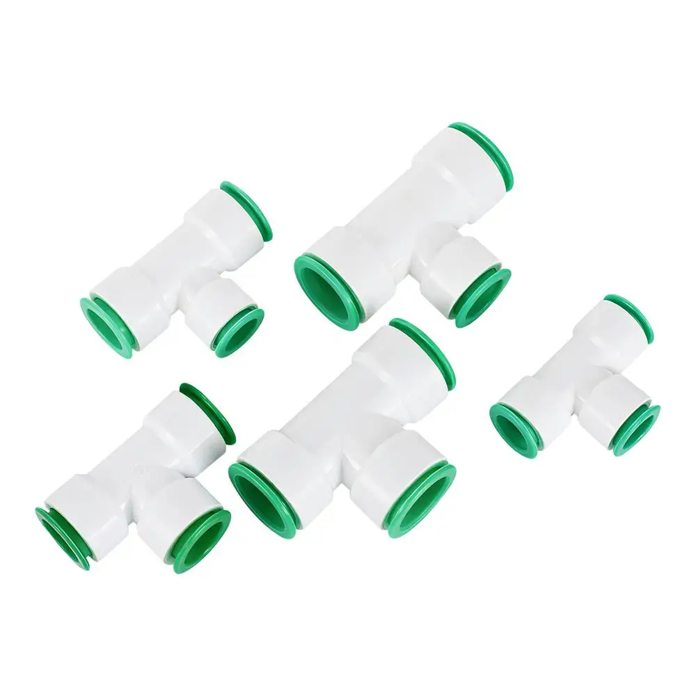 PE PVC PPR Quick Connector Water Pipe Fitting Straight Elbow Tee Reducing Diameter No Hot Melt For Garden Irrigation Joint  2Pcs