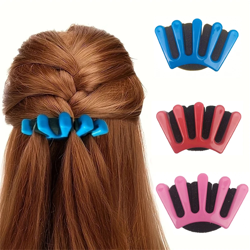 1pc Five Finger Sponge Hair Braider Twist Styling Braid Tool Holder Clip