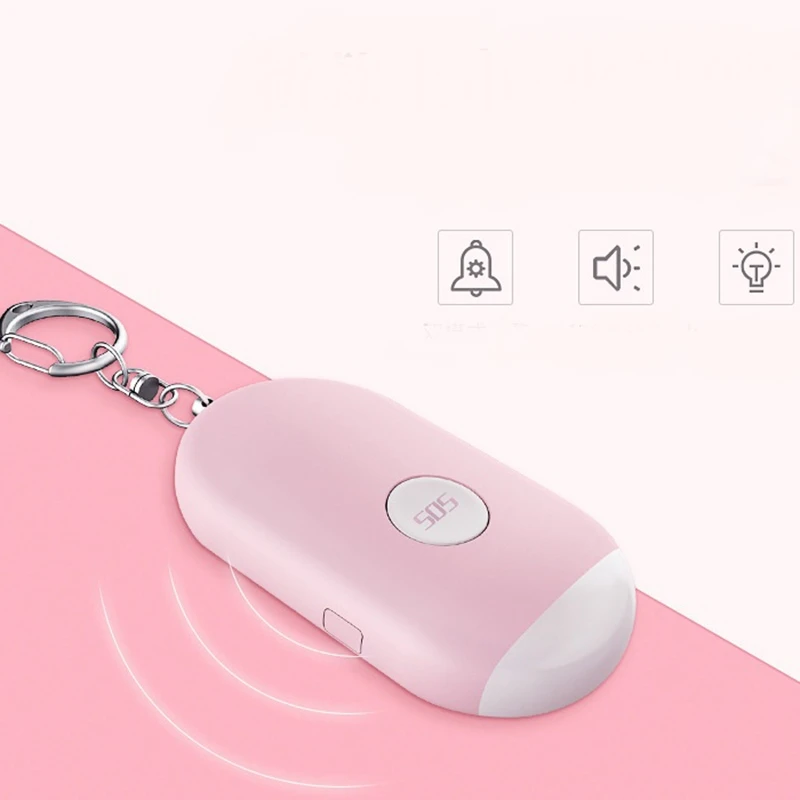 Personal Alarm Rechargeable Waterproof Emergency Self Defense SOS Alert Rape Whistle Safety Siren For Women Kids Elders