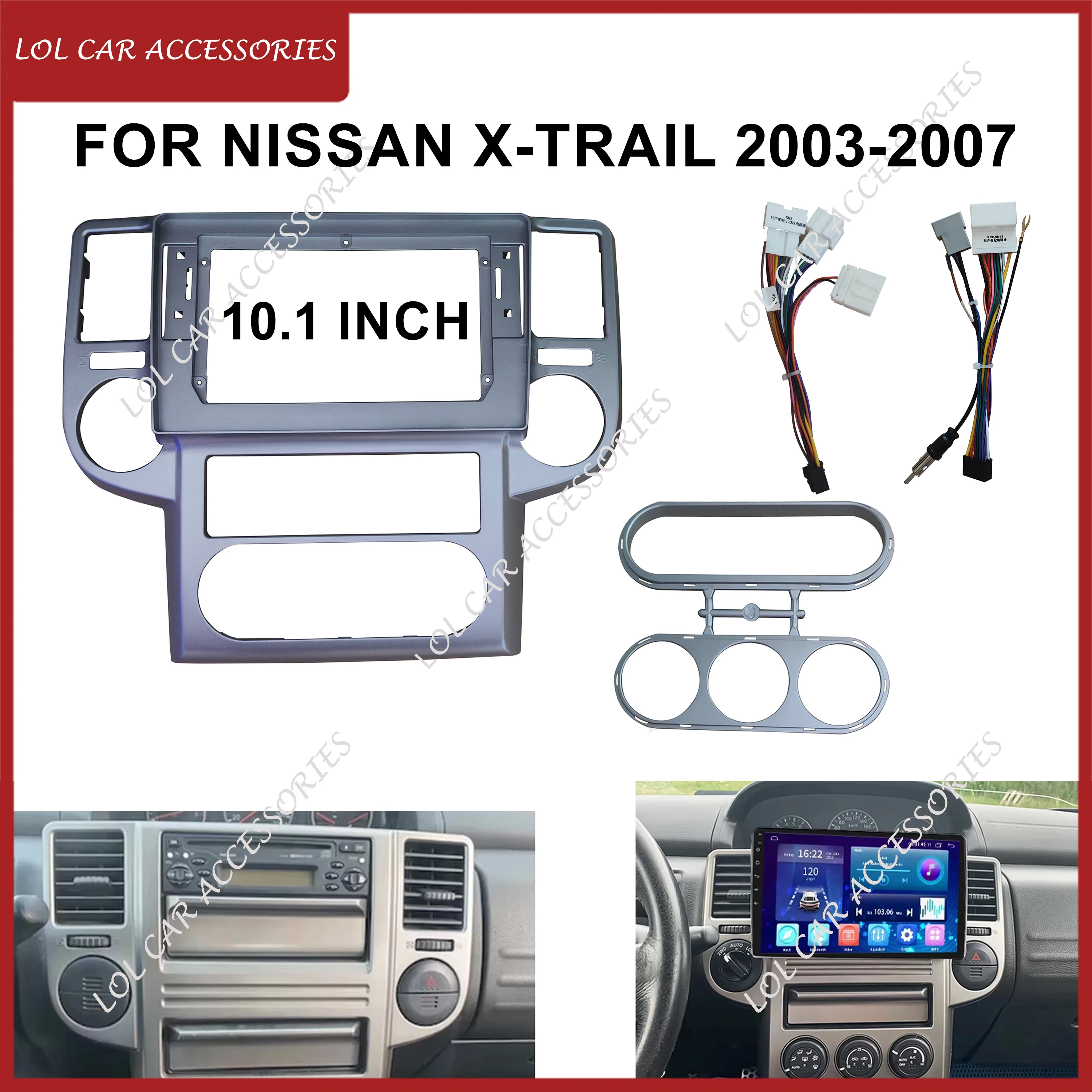 

10.1 Inch For Nissan X-Trail 2003-2007 Car Radio Stereo GPS MP5 Android Player 2 Din Head Unit Panel Fascia Frame Dash Cover