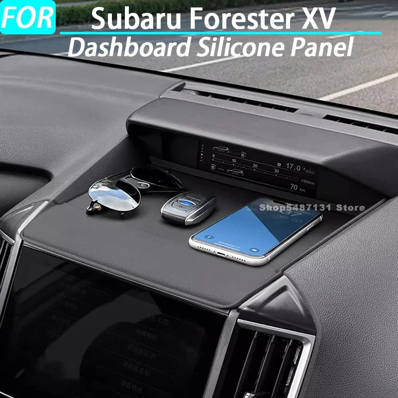 Car Dashboard Silicone Panel Silicone Non-slip Mat for Subaru Forester XV Interior Accessories 2019 2020 2021 2022 2023 2024