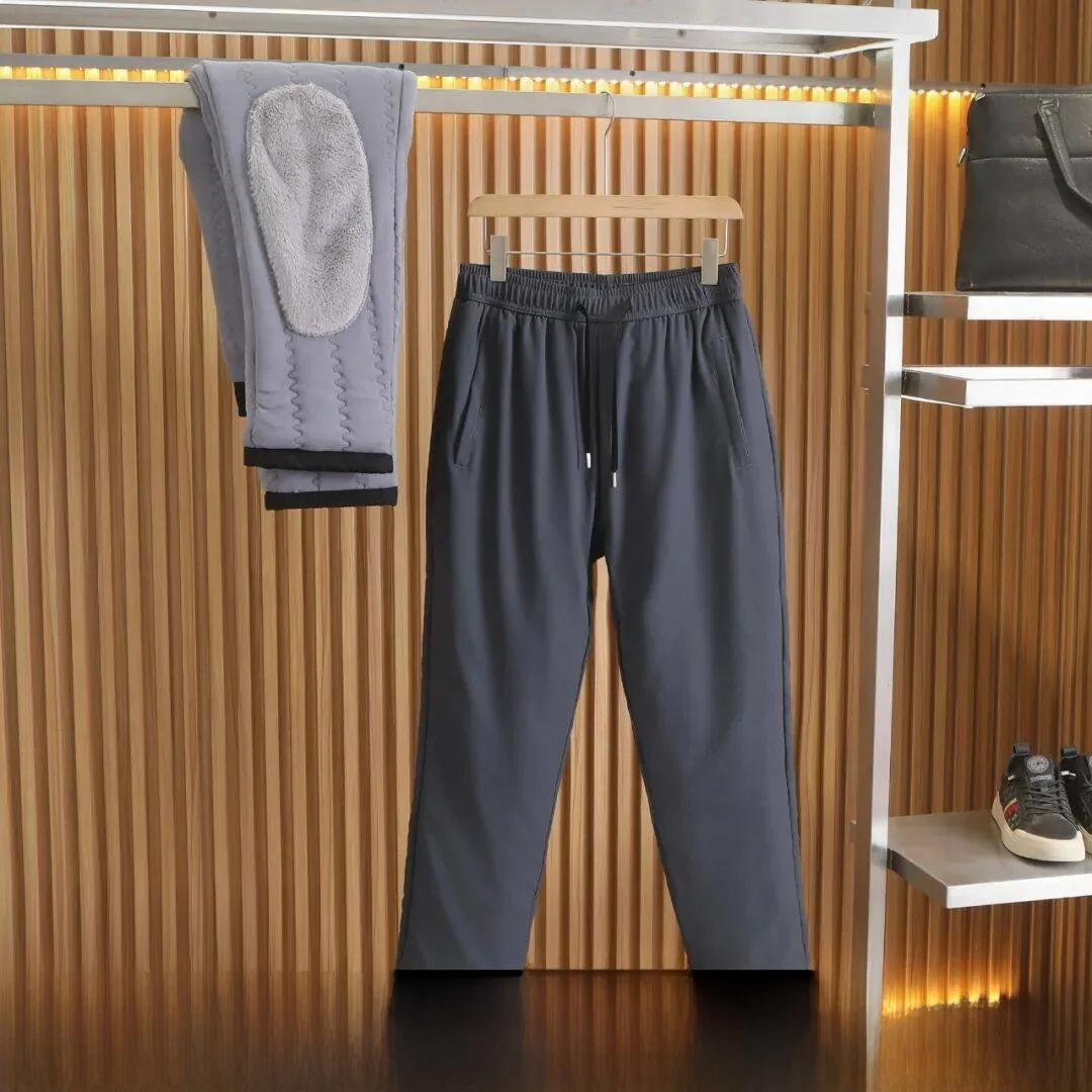 

Мужские водонепроницаемые хлопковые брюки Thiened Fce на подкладке, ветрозащитная футболка, теплые наколенники, повседневные длинные брюки, модные молодежные брюки...