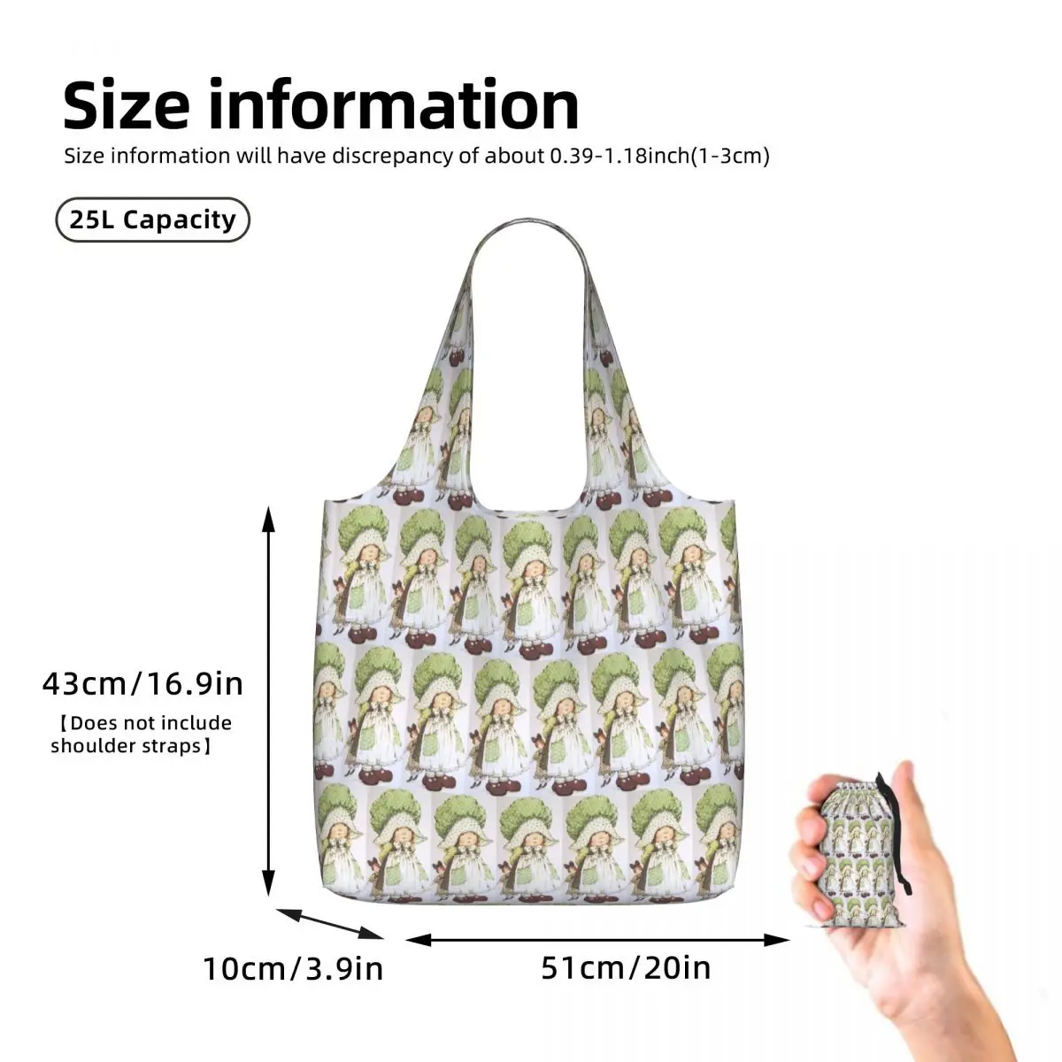 Sarah Kay Kitten Knitted Shopping Tote Bag Canvas Large Capacity Shoulder Bags Shopper Grocery Handbag for Women