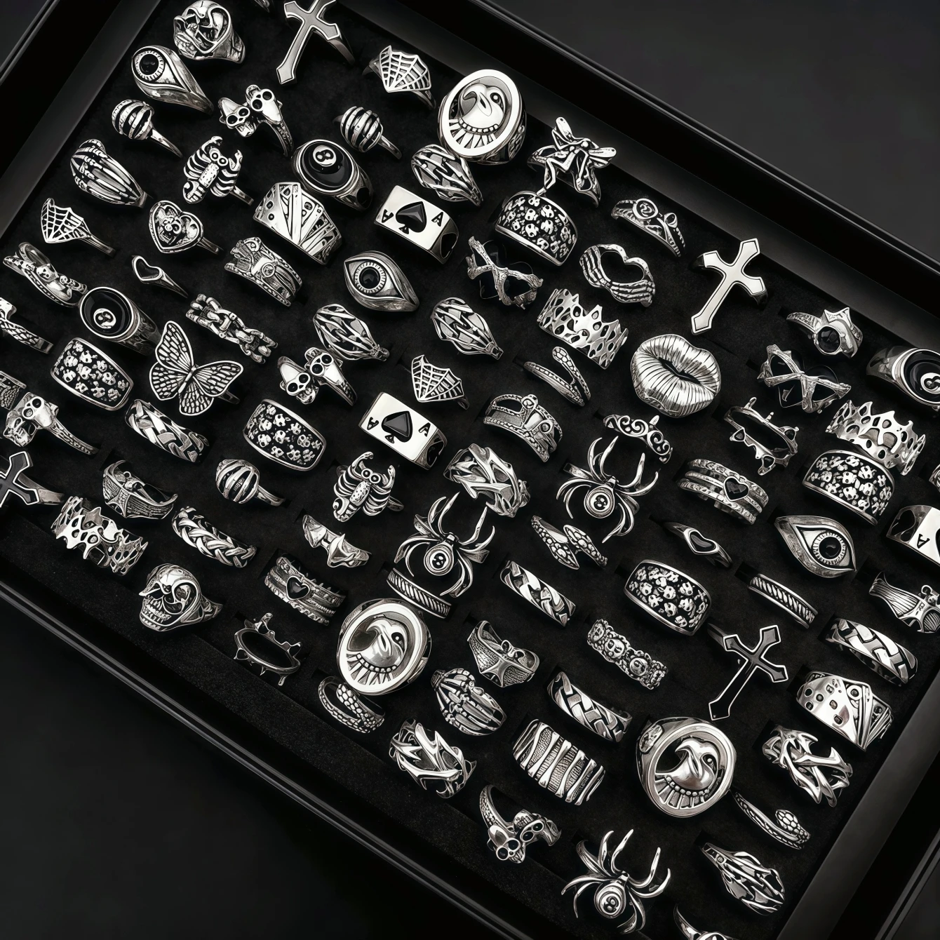 Gothic Skull Ring - 10/20/30/50/100Pieces Vintage Gothic Punk Skull Scorpion