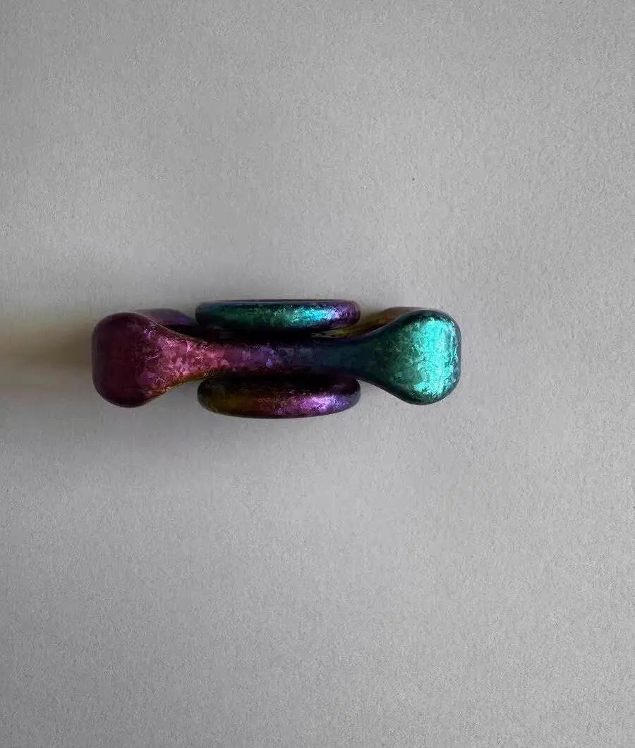 Used edc blind box titanium ice crystal og out of print KAP two-page horizon Desktop Decoration