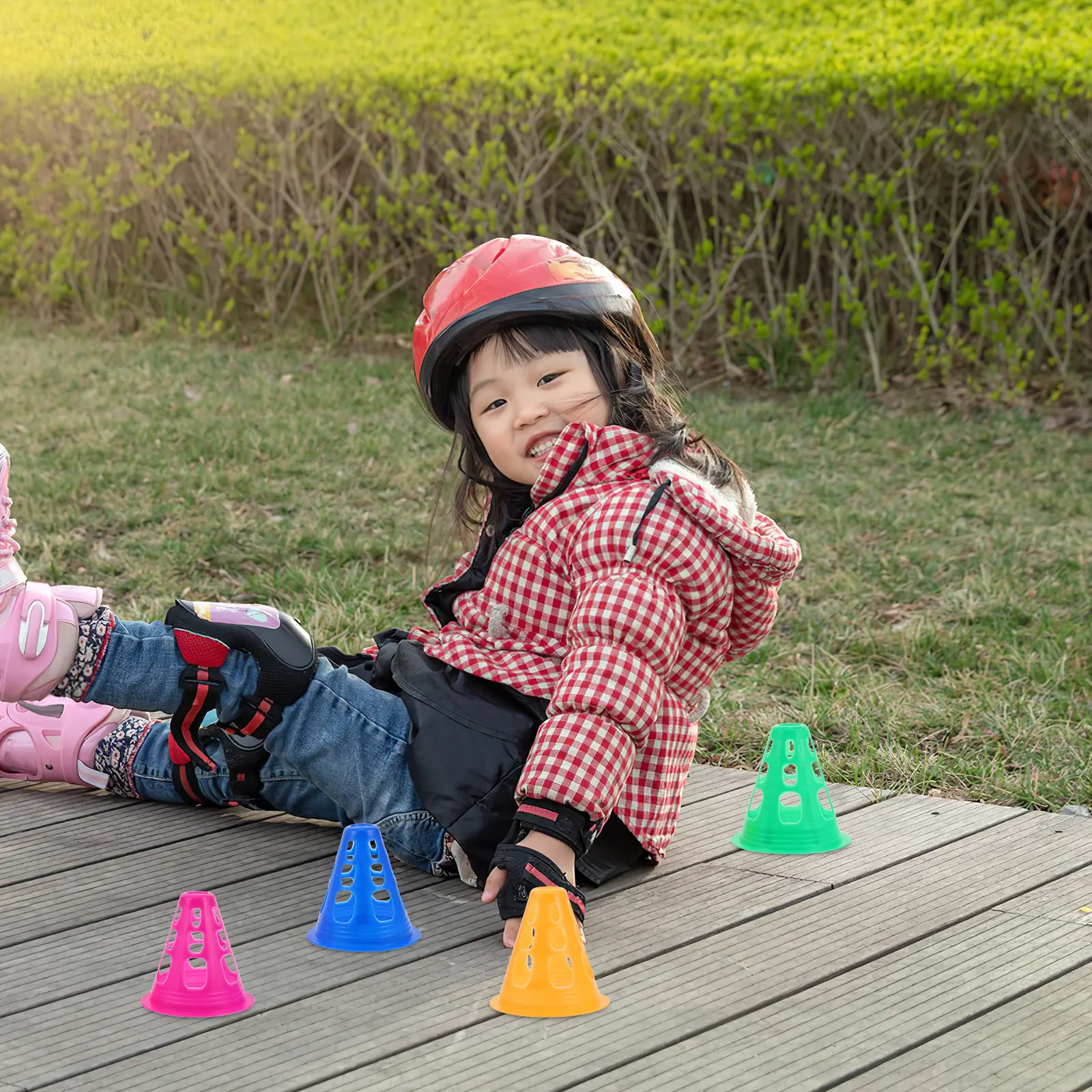 

50 шт. конусов для роликовых коньков, складные мягкие тренировочные маркеры, портативные конусы для занятий спортом, конусы для развития ловкости, уличные дорожные маркеры