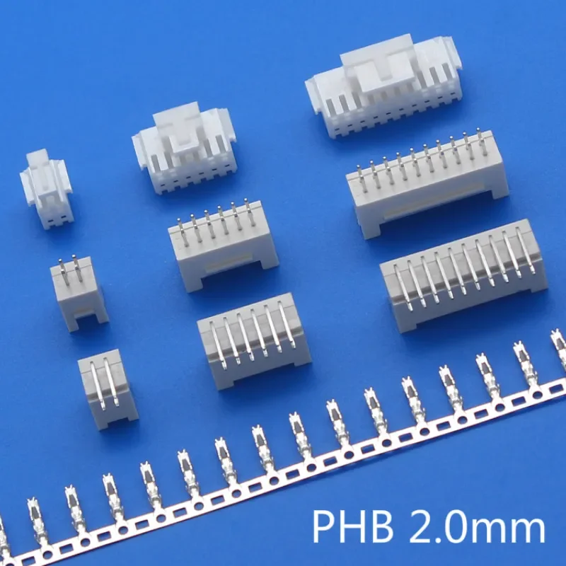 10 комплектов PHB 2,0 мм 2/3/4/5/6/7/8/9/10pin разъем PHB2.0 штекер + гнездо + обжимы