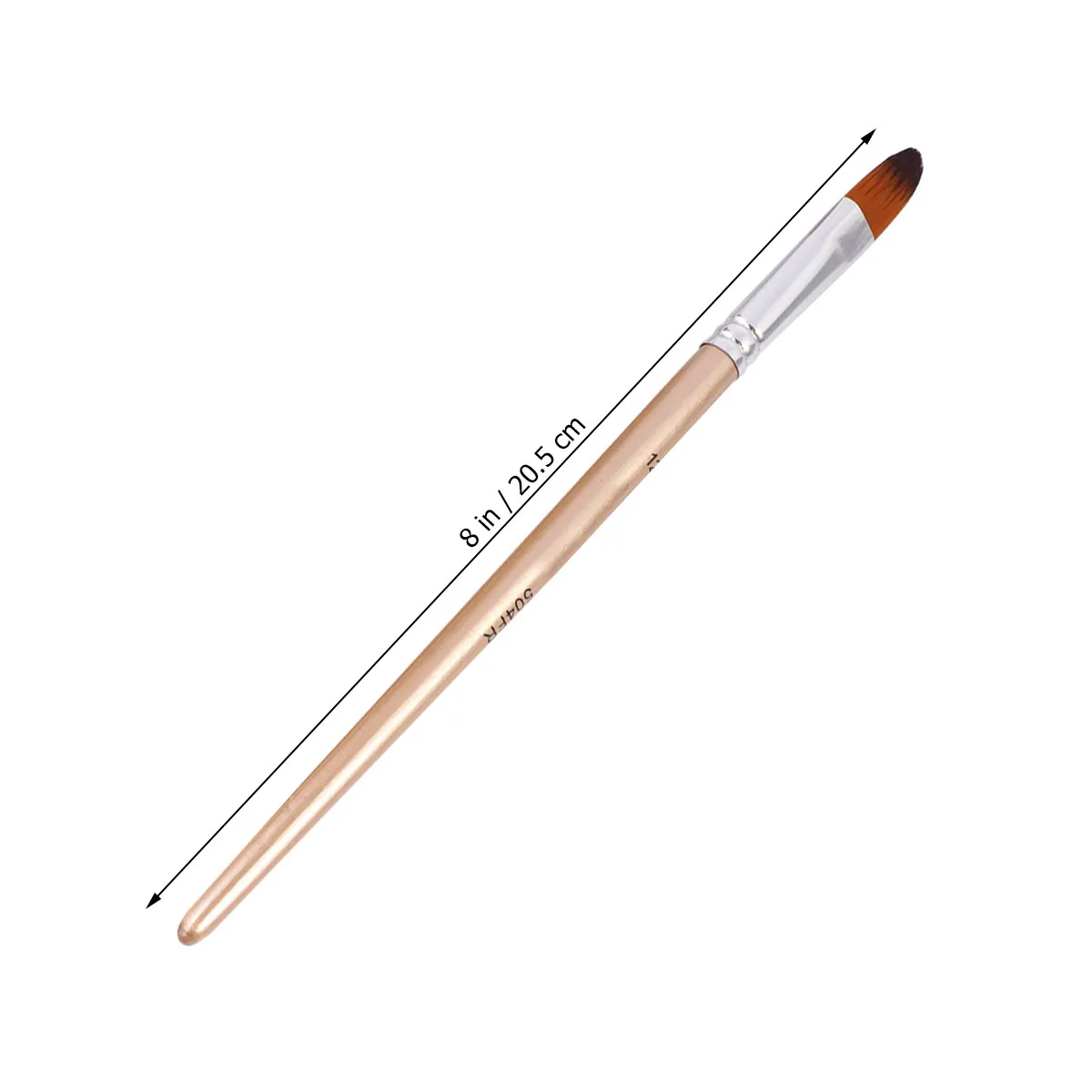 1Set Multipurpose Nylon Paintbrush Collection Wooden Handle Suitable for Acrylic Oil Watercolor Painting Rose Gold Round Head