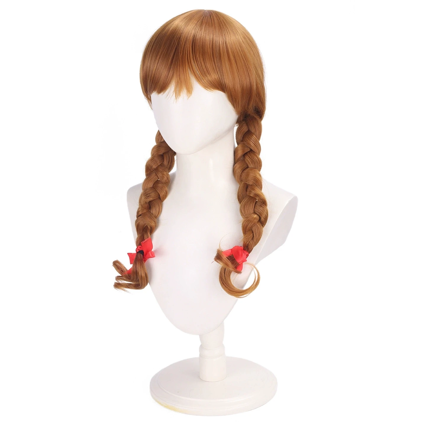 Halloween Women Annabelle horrible cosplay wig orange braids costumes - view 2