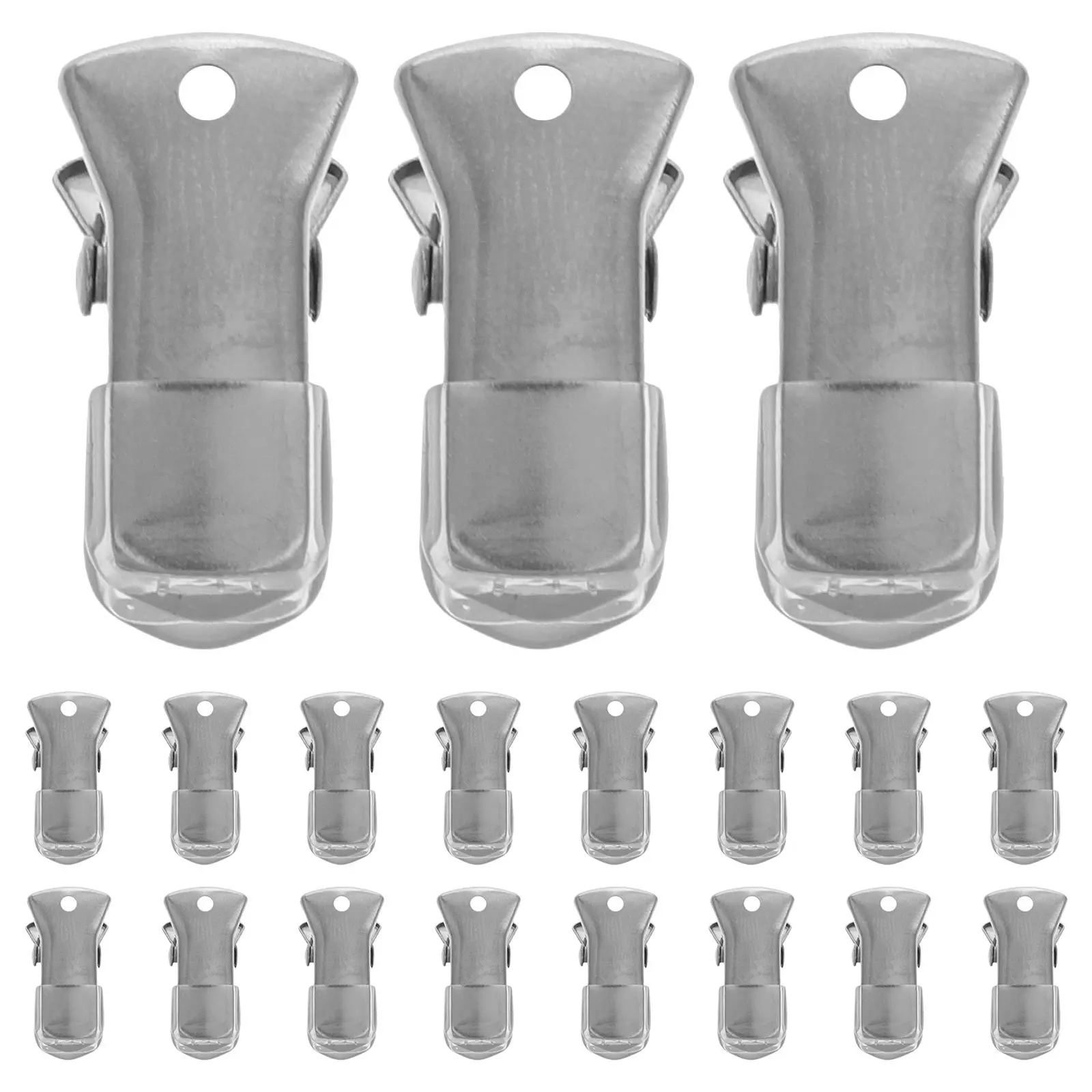 60Pcs Mini Metal Alligator Clips Non Slip Flat Mouth Clamp Badge Holder Name Tag Office Craft Supplies Alligator Clamp Holder