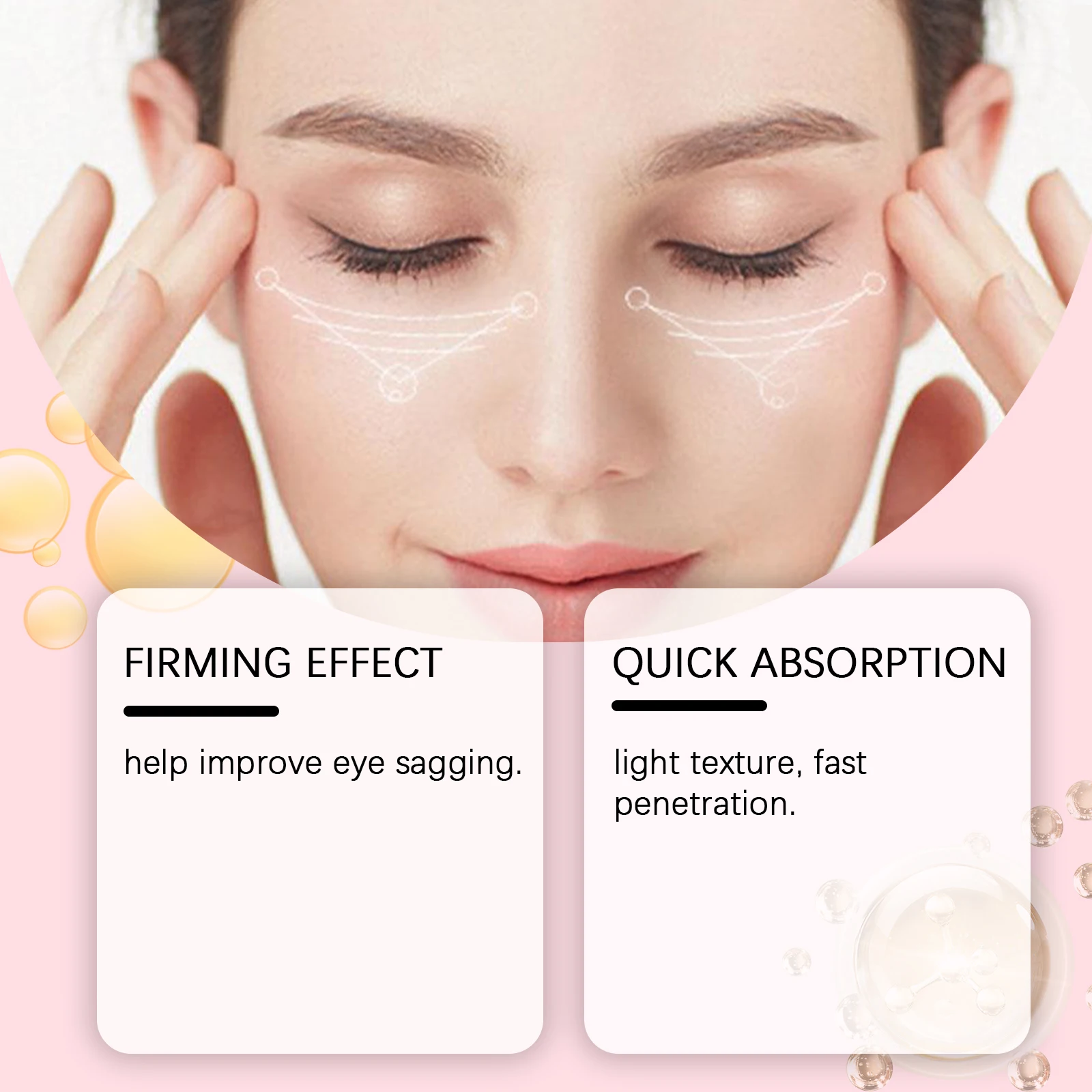 OUHOE Nourishing Moisturizing Eye Cream, Firms Eye Area And Reduces Fine Lines, Softens Eye Skin, Essential Eye Care