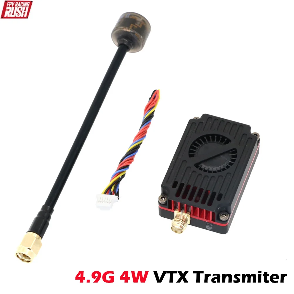 

RushFPV 4.9G 4W VTX Transmitter Module 48CH 4000W Built-in Heat Sink+Fan For Long Range Drone RC Model Parts FPV