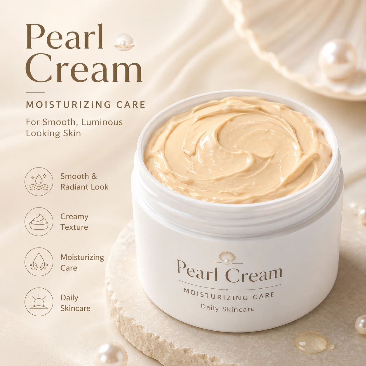Ginseng White Pearl Cheese Cream 200g Multi-use Primer Day Cream Brightening Fade Freckles Even Skin Tone