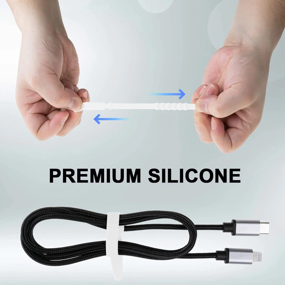 5pcs/lot Silicone Phone Data Cable Winder Earphone Clip Organizer Cable Tie for Mouse Headphone Charger Cord Strap Desk Tidy