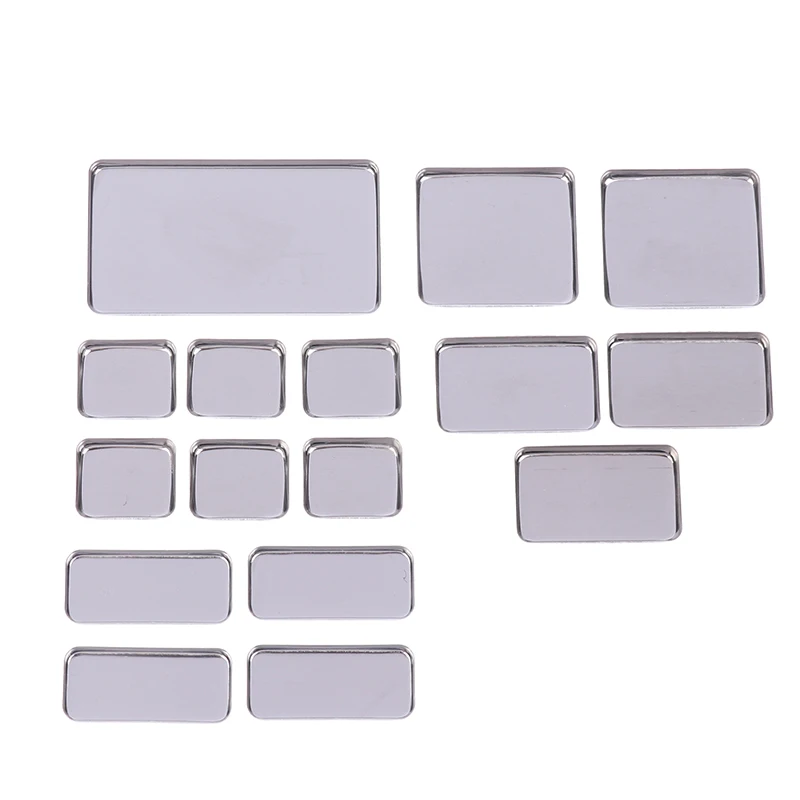 1/2/3/4/6 Stück Set leere Lidschatten-Blechpfannen, quadratische Make-up-Paletten, Aluminiumhüllen für Pulver
