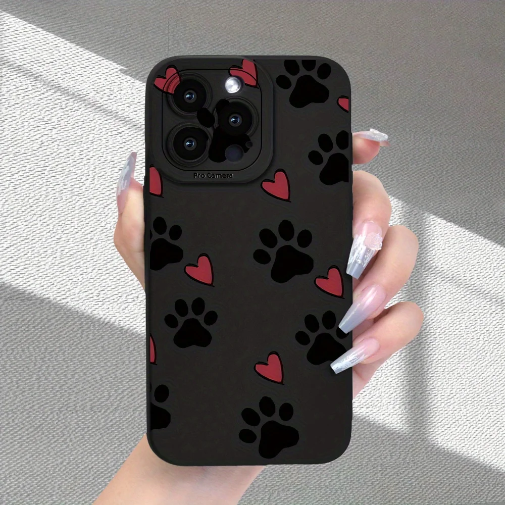 Katzenpfoten-Abdruck Liebesherz-Muster Hülle für Samsung Galaxy S25 S24 S22 S23 S21 Ultra FE Plus A36 A53 A56 A35 A55 A54 A34 A15 Cover