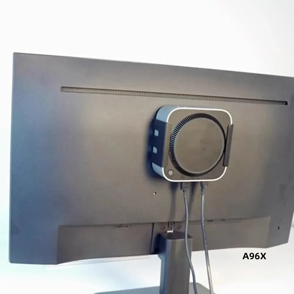 Supporto da scrivania da 2 pezzi per Mac Mini M4 Pro Supporto per supporto in metallo per computer desktop dietro per Mac Mini M4 Pro PC