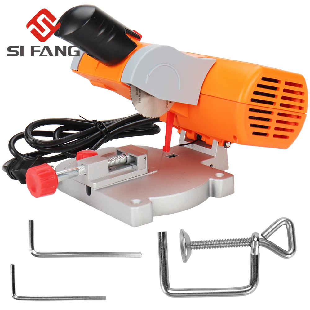 110V Table Cutting Machine Bench Mini Cut-off 0-45 Miter Saw Steel Blade 3/8\