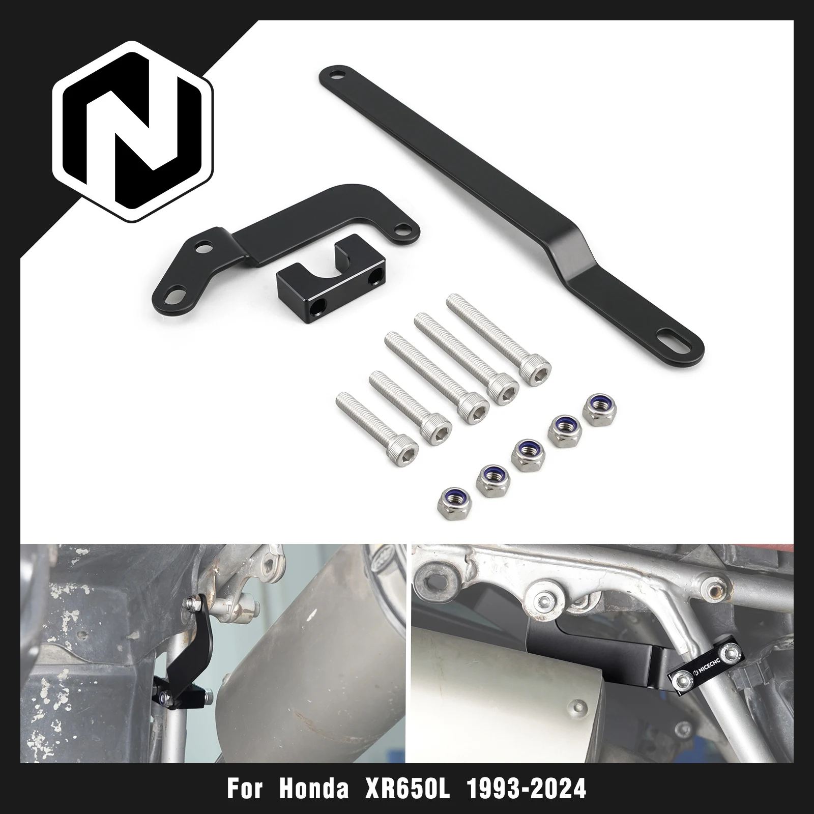 NICECNC For Honda XR650L 1993-2025 Rear Subframe Support Arm XR 650L 650 L 93-25 2024 2023 2022 2021 2020 2019 2018 2017 Black